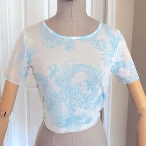 Sheer dragon t shirt